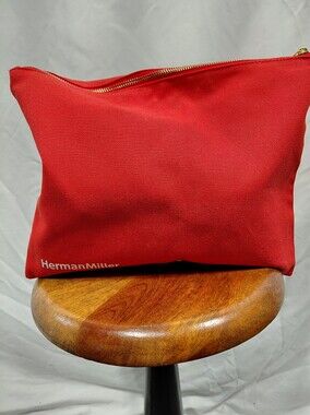 Herman Miller Orange Canvas Zippered Tote Bag NWOT